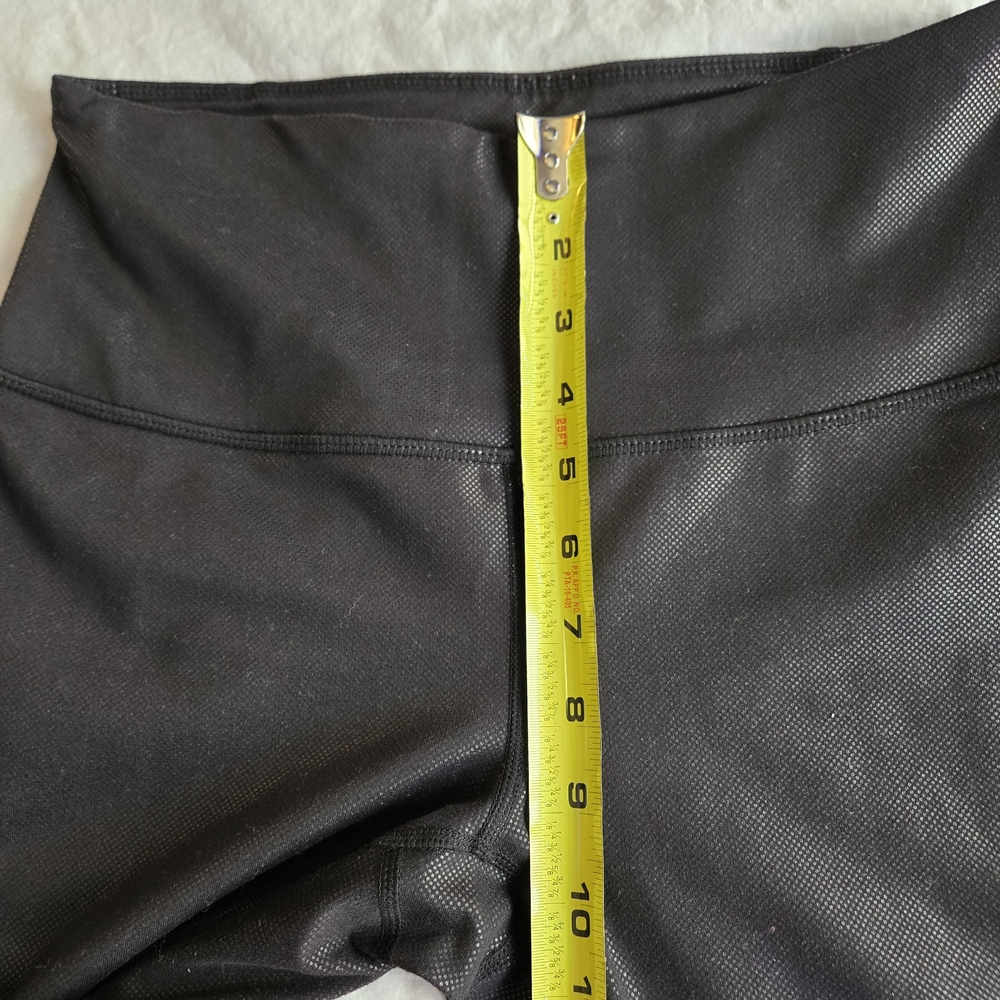 Zella Live In Yoga Black Dot Pearl Laminate Black Leggings EB2 - Picture 8 of 9